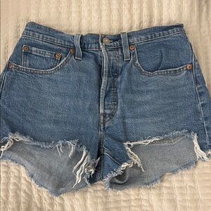 Levi 501 Blue Women's Shorts